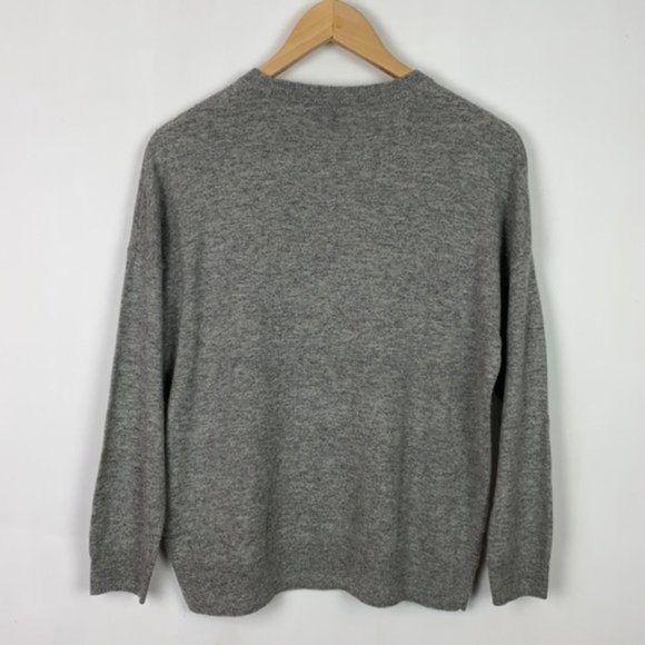 NWT J.Crew M Sweater Gray Faux-Opal Embellished Holiday - Picture 14 of 14